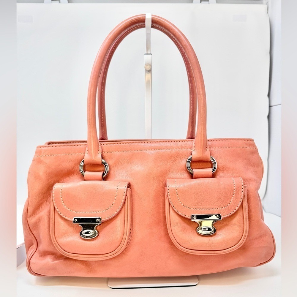 Marc Jacobs Peach Satchel Bag with suede interior - Picture 6 of 16